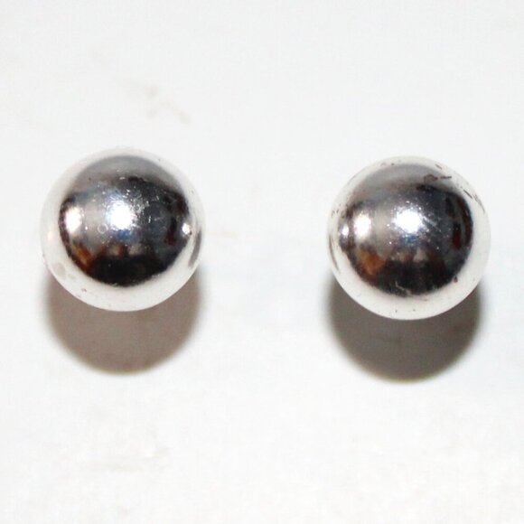 Sterling Silver Ball Stud Earrings - Picture 1 of 4